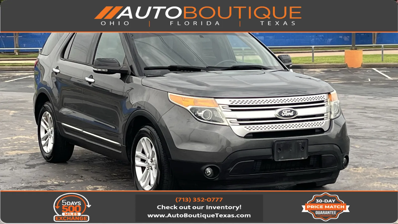 Gray 2015 Ford Explorer XLT for sale in Alvin, TX