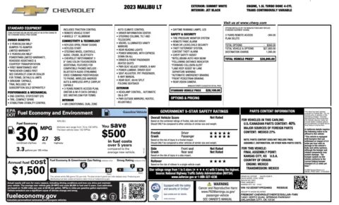 Photos of 2023 Chevrolet Malibu LT for sale in Alvin, TX at Auto Boutique Texas