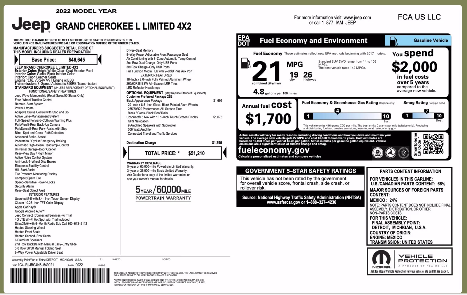 2022 Jeep Grand Cherokee L Limited for sale in Alvin, TX