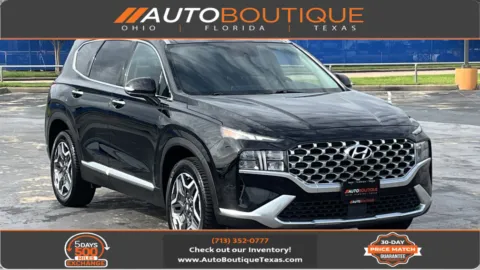 Black 2022 Hyundai Santa Fe Hybrid SEL Premium for sale in Alvin, TX