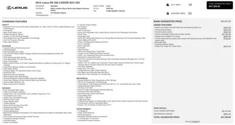 Photos of 2015 Lexus RX 350 for sale in Alvin, TX at Auto Boutique Texas