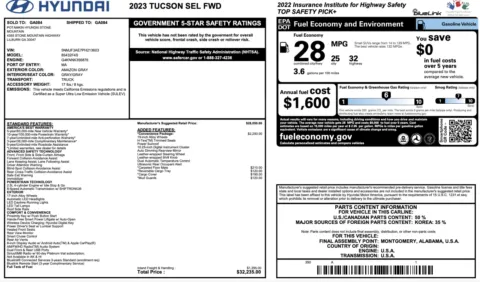 Photos of 2023 Hyundai Tucson SEL for sale in Alvin, TX at Auto Boutique Texas