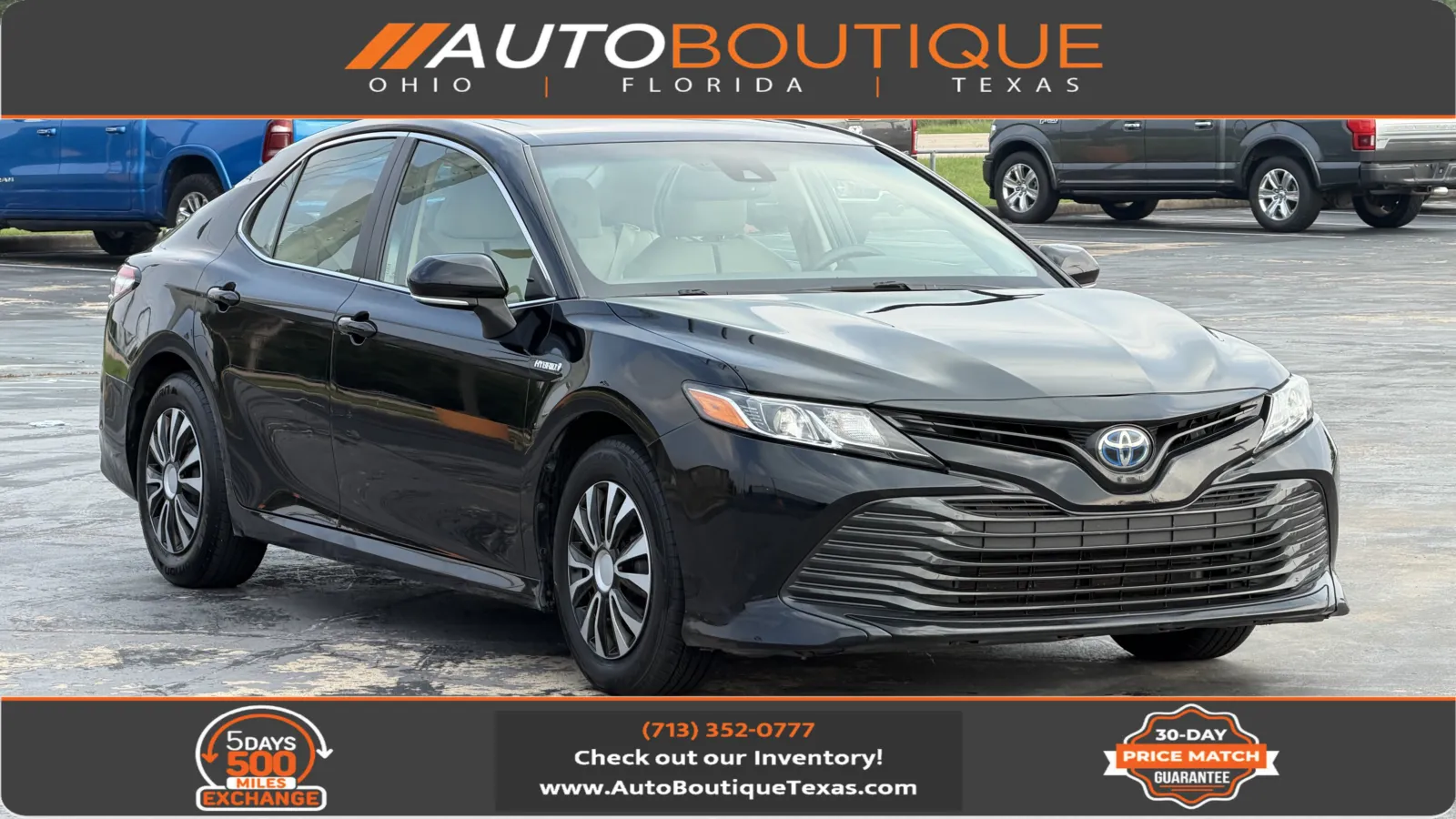Black 2018 Toyota Camry Hybrid LE for sale in Alvin, TX