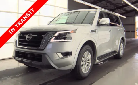 Silver 2021 Nissan Armada SV for sale in Alvin, TX
