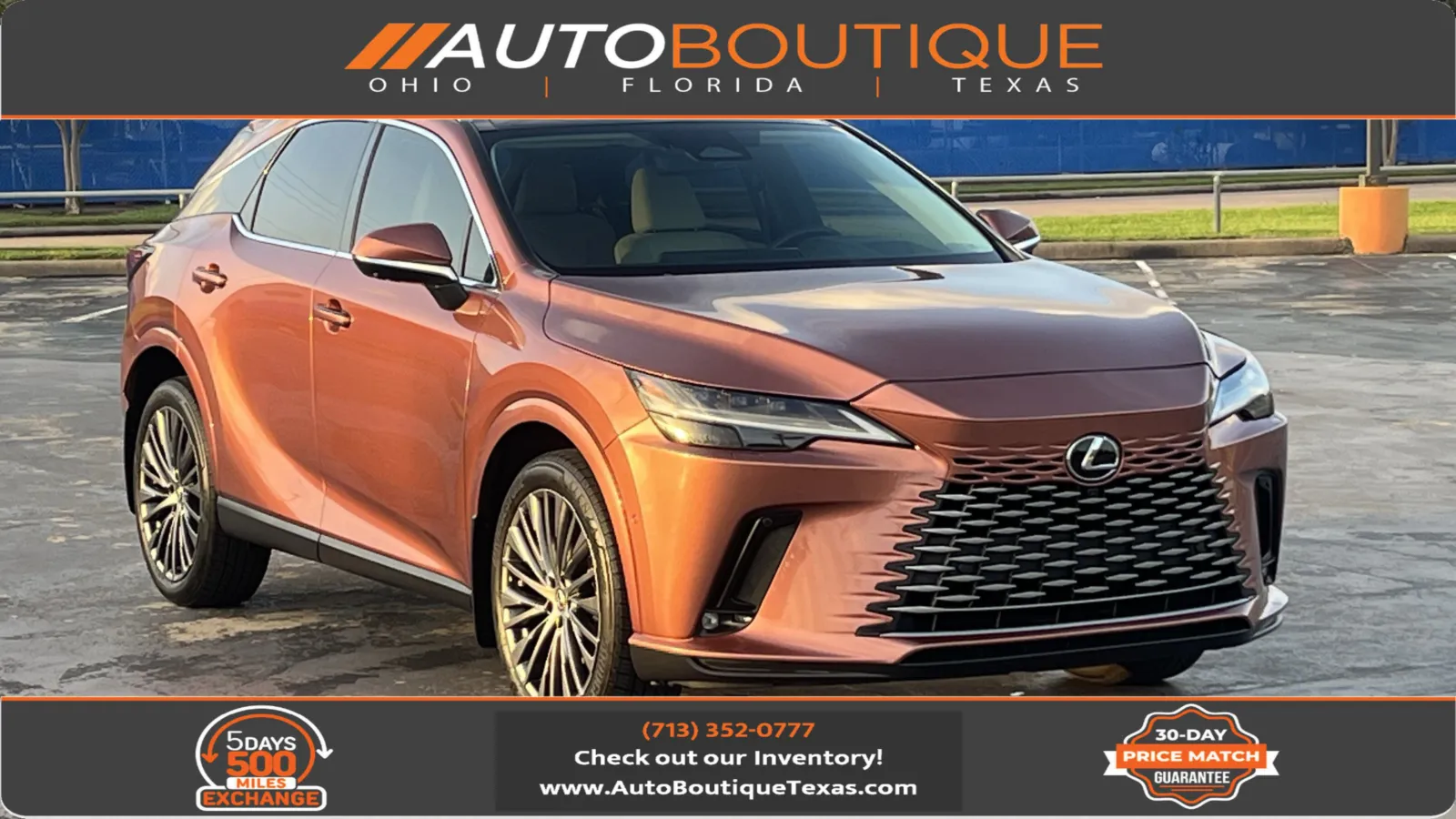Orange 2024 Lexus RX 350 Luxury for sale in Alvin, TX