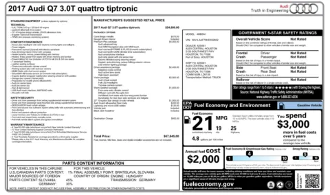 Photos of 2017 Audi Q7 Premium Plus for sale in Alvin, TX at Auto Boutique Texas