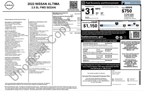 Photos of 2022 Nissan Altima 2.5 SL for sale in Alvin, TX at Auto Boutique Texas