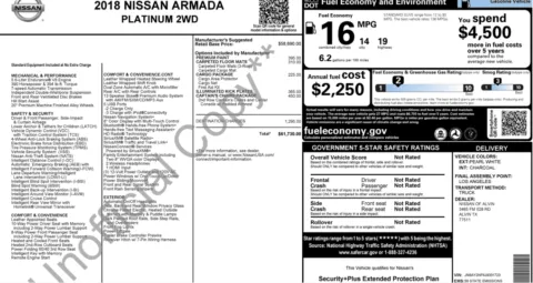 Photos of 2018 Nissan Armada Platinum for sale in Alvin, TX at Auto Boutique Texas