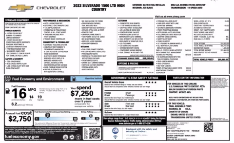 Photos of 2022 Chevrolet Silverado 1500 LTD High Country for sale in Alvin, TX at Auto Boutique Texas