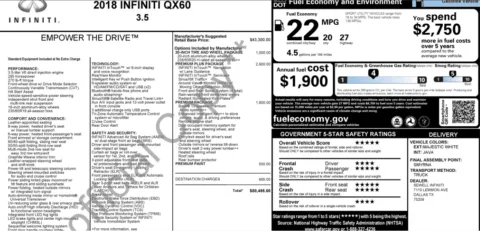 Photos of 2018 INFINITI QX60 for sale in Alvin, TX at Auto Boutique Texas