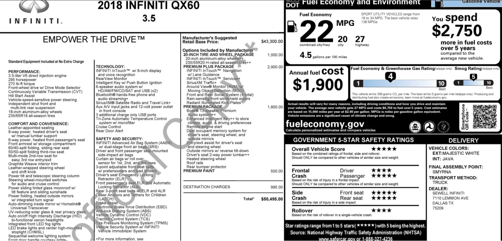 2018 INFINITI QX60 for sale in Alvin, TX