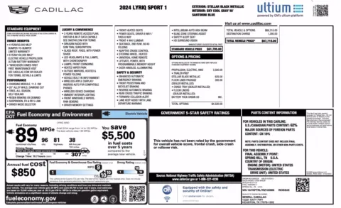 Photos of 2024 Cadillac LYRIQ Sport for sale in Alvin, TX at Auto Boutique Texas