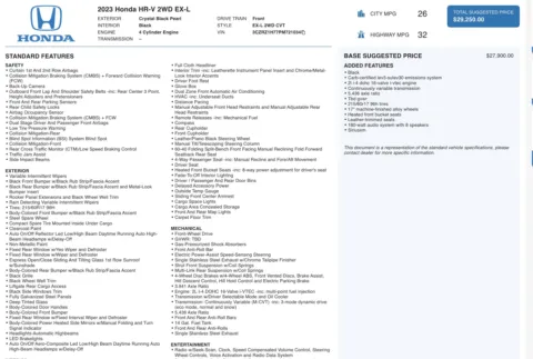 Photos of 2023 Honda HR-V EX-L for sale in Alvin, TX at Auto Boutique Texas