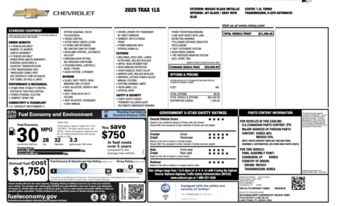Photos of 2025 Chevrolet Trax LS for sale in Alvin, TX at Auto Boutique Texas