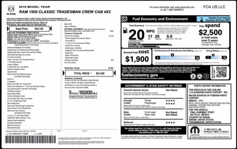 Photos of 2019 Ram 1500 Classic Tradesman for sale in Alvin, TX at Auto Boutique Texas