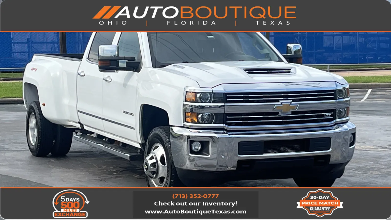 White 2018 Chevrolet Silverado 3500 HD LTZ for sale in Alvin, TX