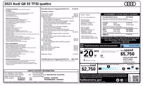 Photos of 2023 Audi Q8 Prestige for sale in Alvin, TX at Auto Boutique Texas