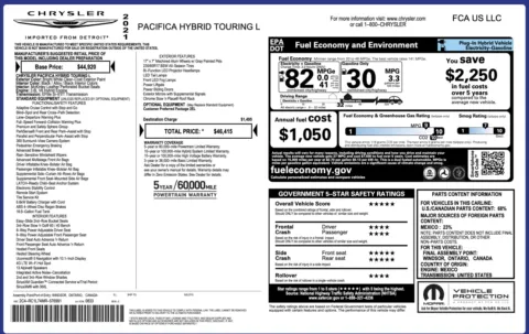 Photos of 2021 Chrysler Pacifica Hybrid Touring L for sale in Alvin, TX at Auto Boutique Texas