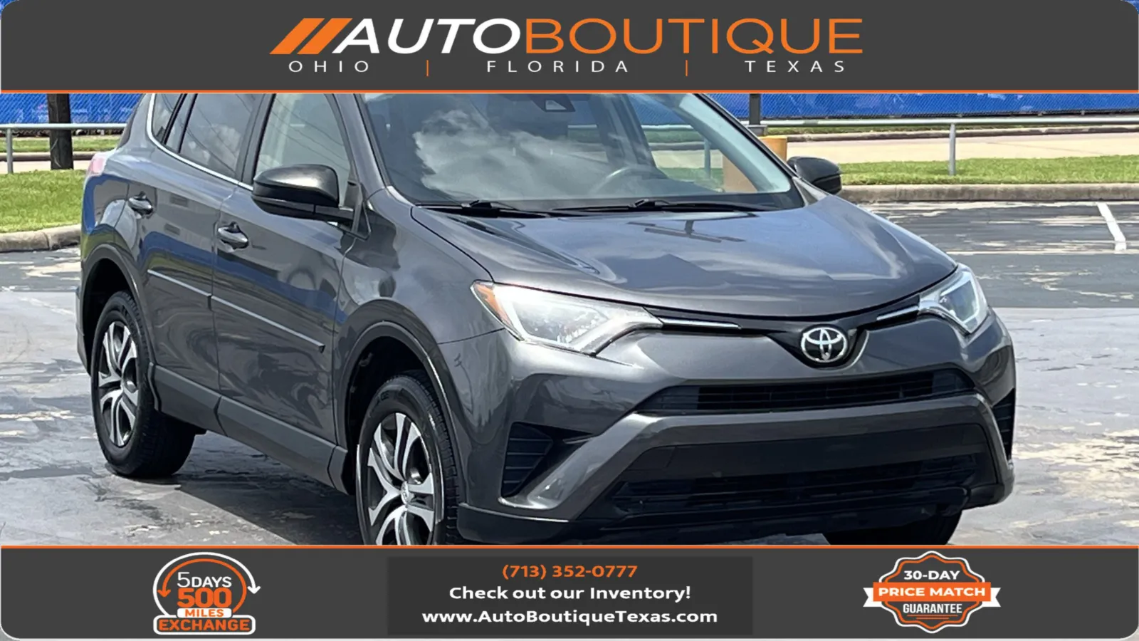 Gray 2017 Toyota RAV4 LE for sale in Alvin, TX