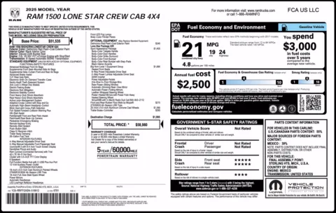 Photos of 2025 Ram 1500 Lone Star for sale in Alvin, TX at Auto Boutique Texas