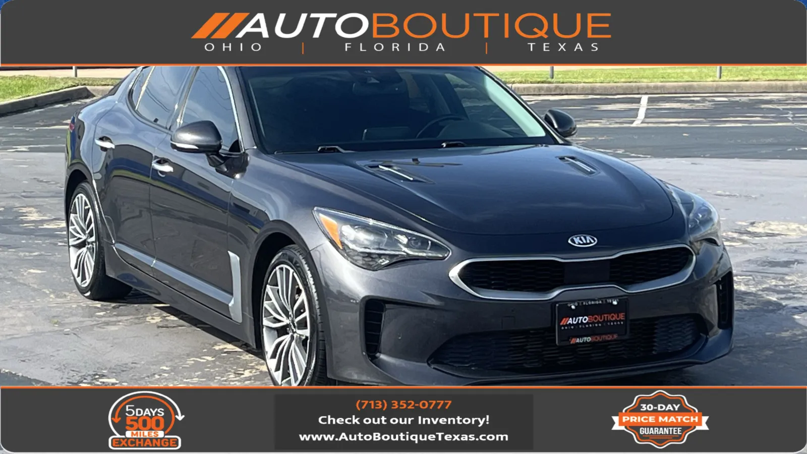 Gray 2019 Kia Stinger Premium for sale in Alvin, TX