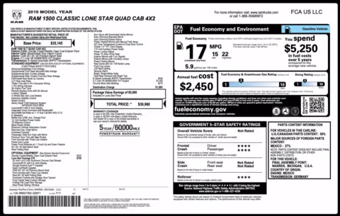 Photos of 2019 Ram 1500 Classic Lone Star for sale in Alvin, TX at Auto Boutique Texas