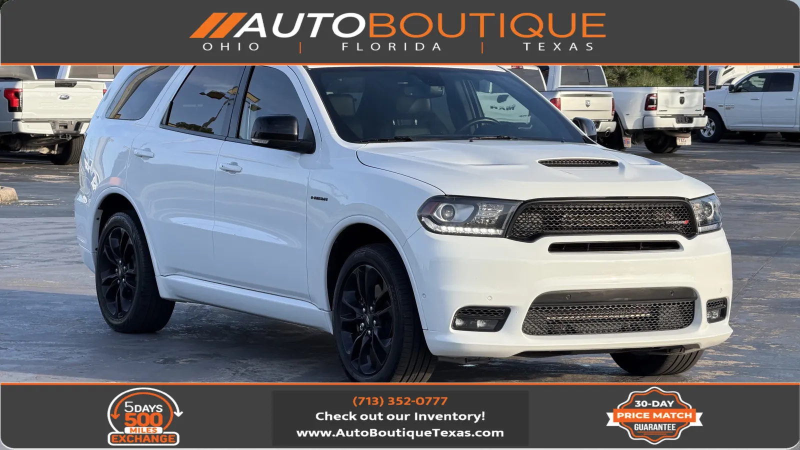 White 2020 Dodge Durango R T for sale in Alvin, TX