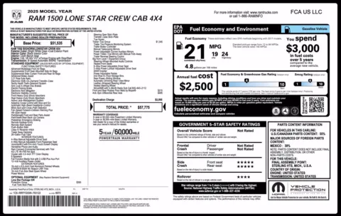 Photos of 2025 Ram 1500 Lone Star for sale in Alvin, TX at Auto Boutique Texas