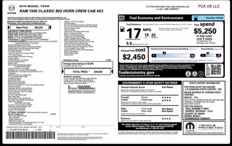 Photos of 2019 Ram 1500 Classic Big Horn for sale in Alvin, TX at Auto Boutique Texas
