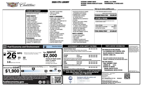 Photos of 2020 Cadillac CT5 Luxury for sale in Alvin, TX at Auto Boutique Texas