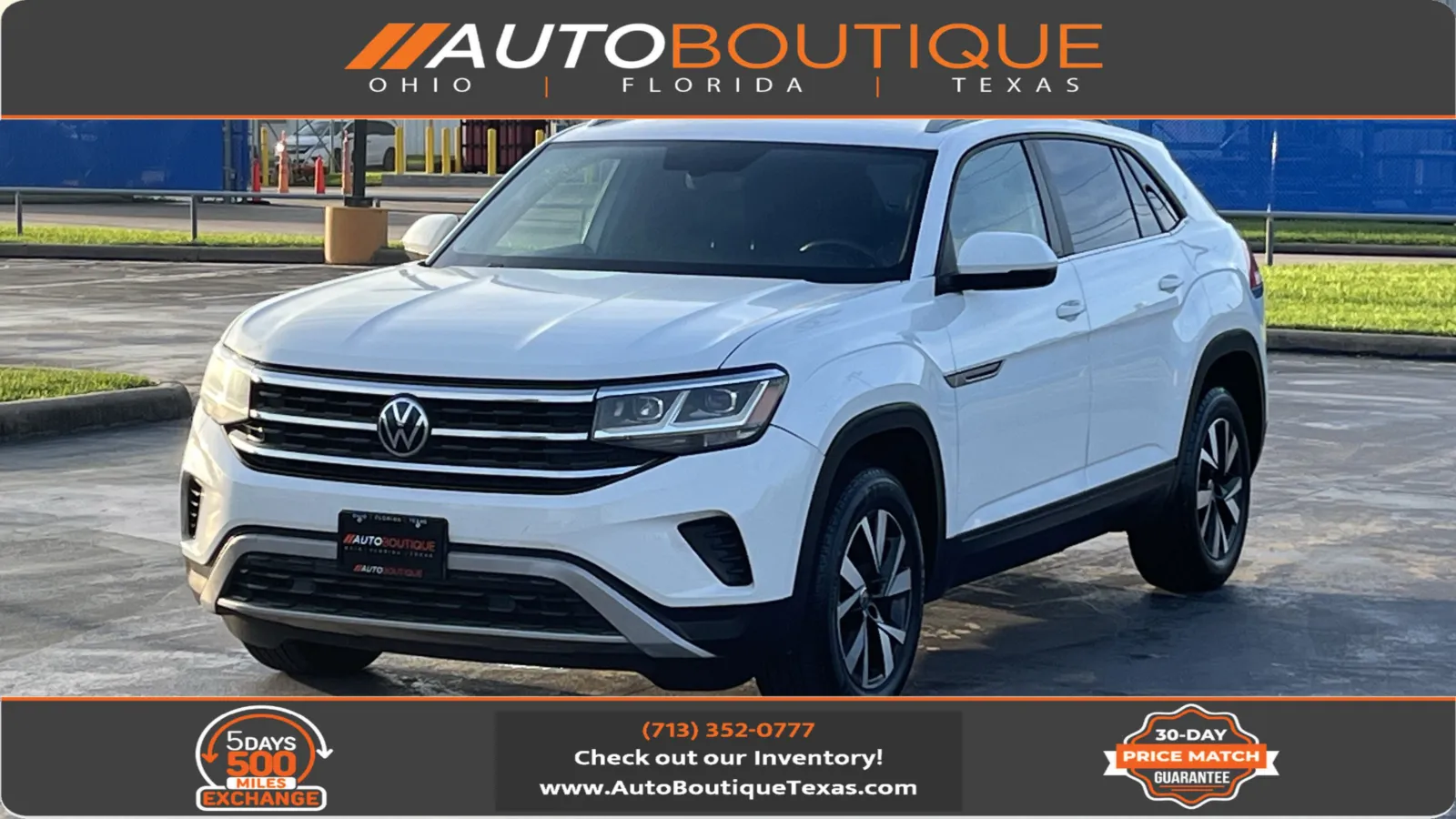 White 2022 Volkswagen Atlas Cross Sport 2.0T SE for sale in Alvin, TX