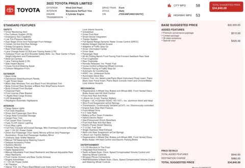 Photos of 2022 Toyota Prius Limited for sale in Alvin, TX at Auto Boutique Texas