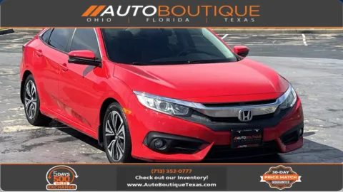 Red 2017 Honda Civic Sedan EX-L for sale in Alvin, TX