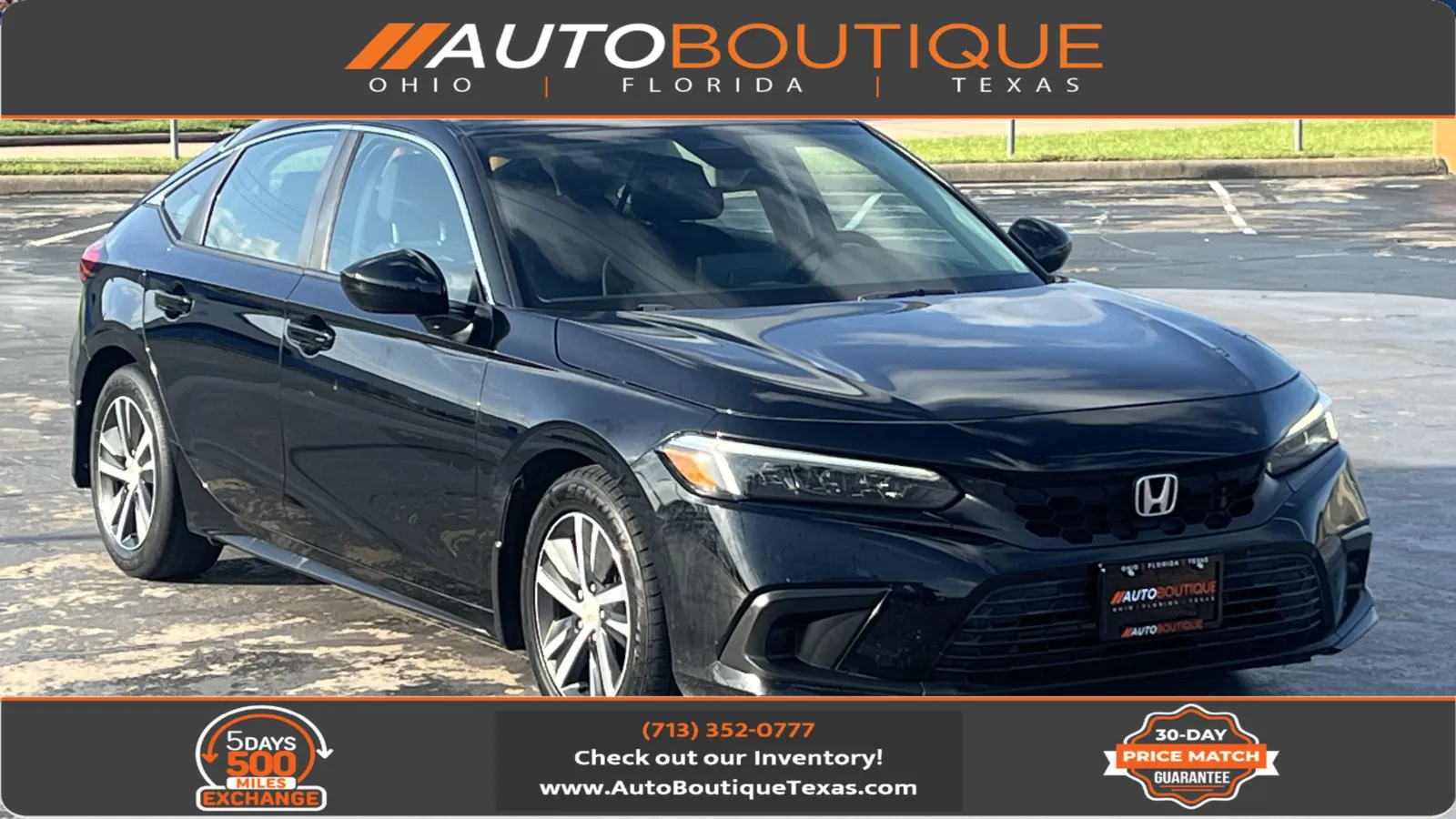 Black 2023 Honda Civic Hatchback LX for sale in Alvin, TX