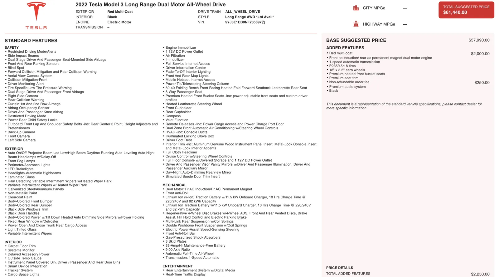 2022 Tesla Model 3 Long Range for sale in Alvin, TX