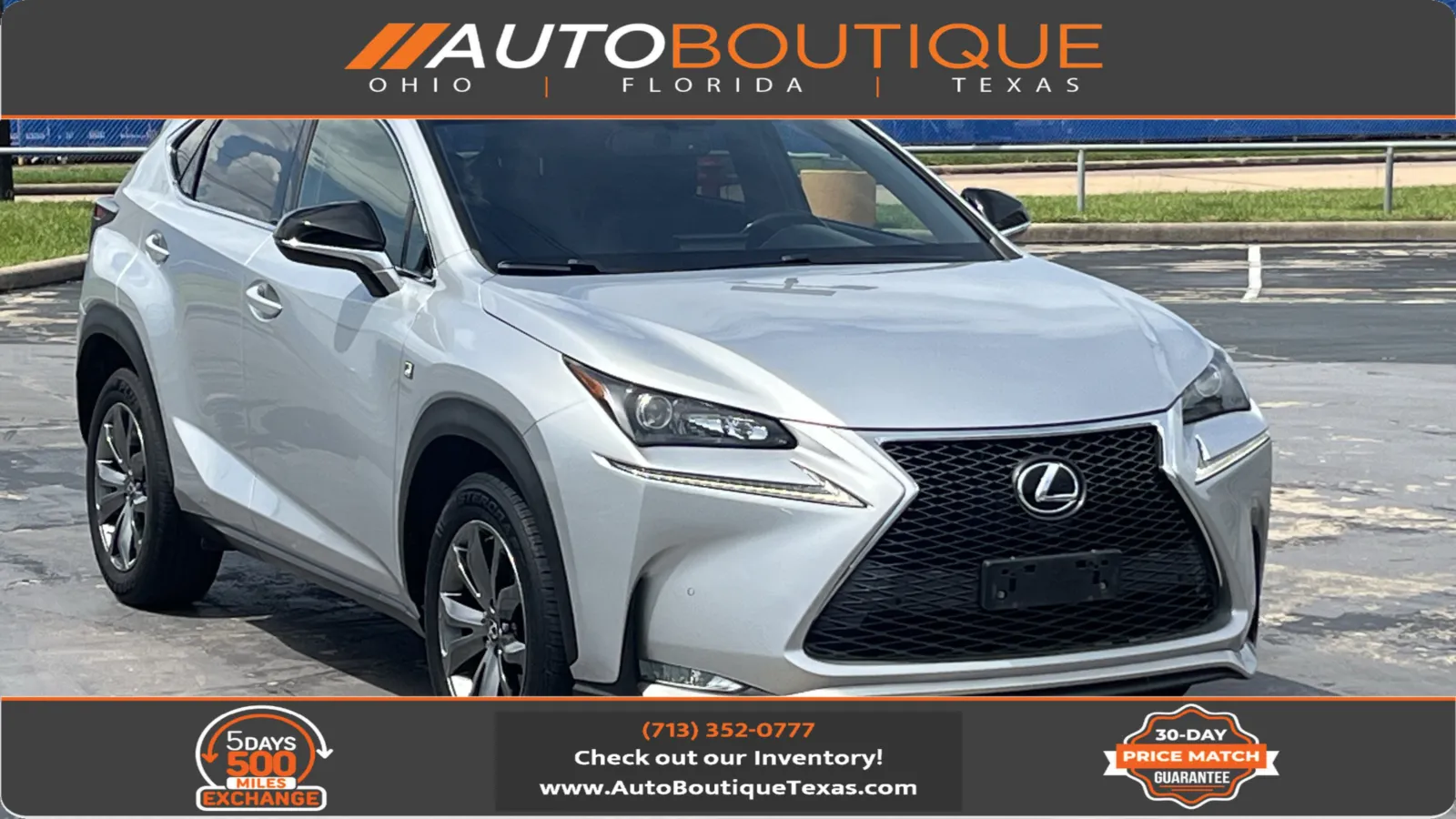Silver 2017 Lexus NX Turbo F Sport for sale in Alvin, TX