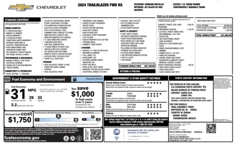 Photos of 2024 Chevrolet Trailblazer RS for sale in Alvin, TX at Auto Boutique Texas
