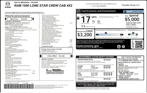 Photos of 2015 Ram 1500 Lone Star for sale in Alvin, TX at Auto Boutique Texas
