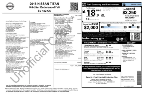 Photos of 2018 Nissan Titan SV for sale in Alvin, TX at Auto Boutique Texas