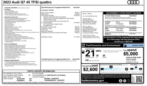 Photos of 2023 Audi Q7 Premium for sale in Alvin, TX at Auto Boutique Texas
