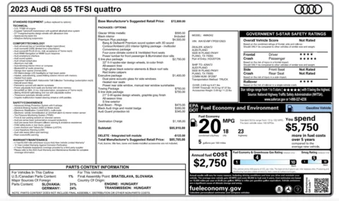 Photos of 2023 Audi Q8 Premium Plus for sale in Alvin, TX at Auto Boutique Texas