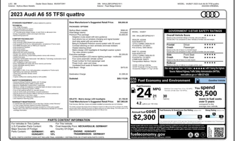 Photos of 2023 Audi A6 Sedan Premium Plus for sale in Alvin, TX at Auto Boutique Texas