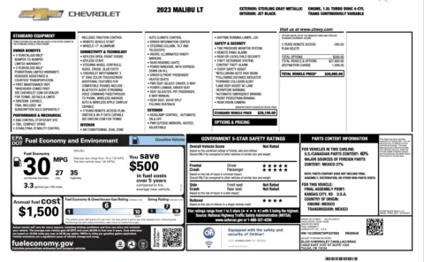 Photos of 2023 Chevrolet Malibu LT for sale in Alvin, TX at Auto Boutique Texas