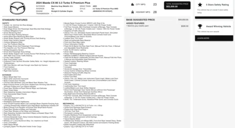 Photos of 2024 Mazda CX-90 3.3 Turbo S Premium Plus for sale in Alvin, TX at Auto Boutique Texas