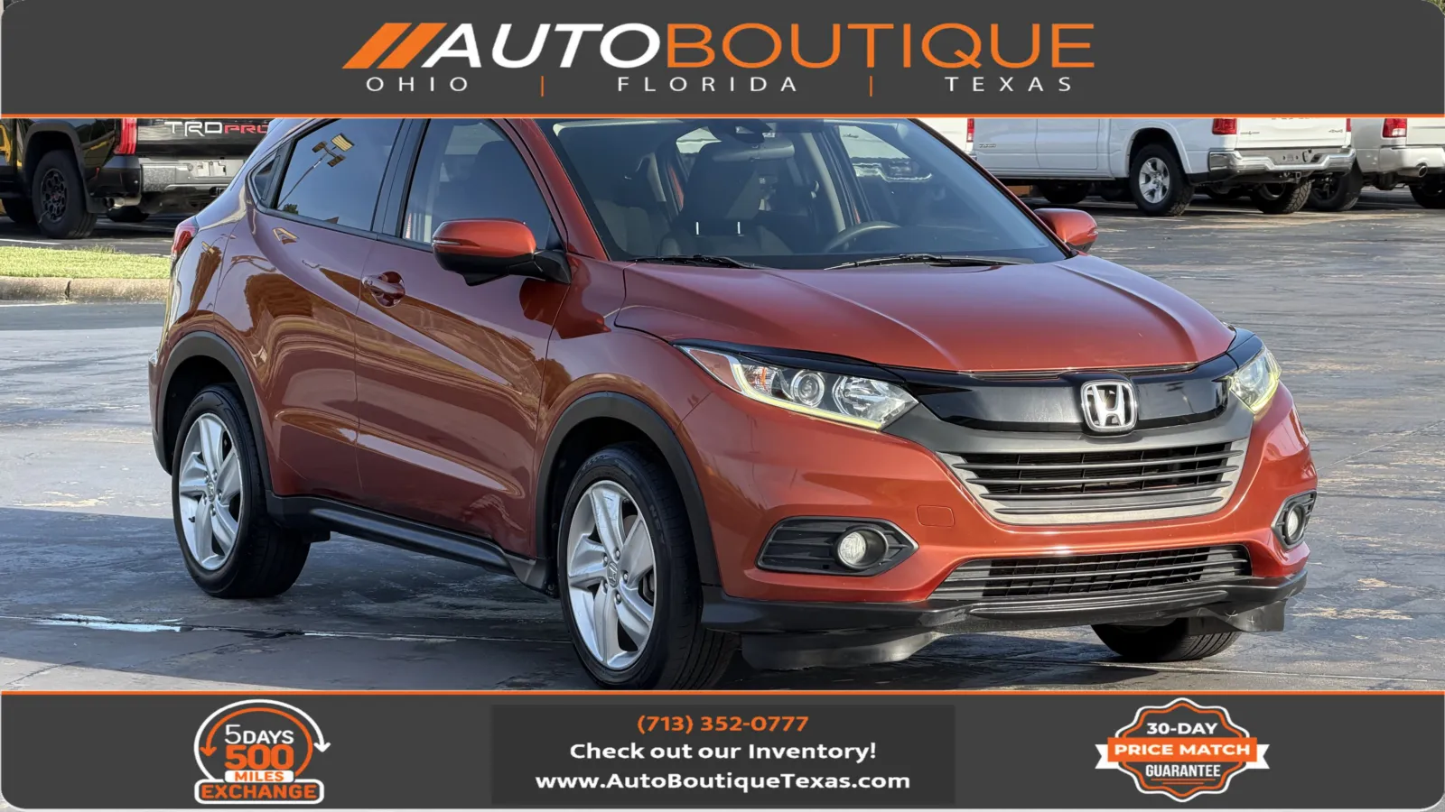 Orange 2020 Honda HR-V EX for sale in Alvin, TX