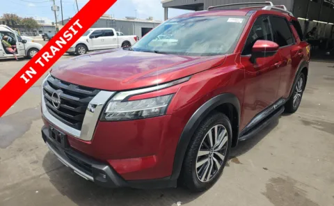 Red 2022 Nissan Pathfinder Platinum for sale in Alvin, TX