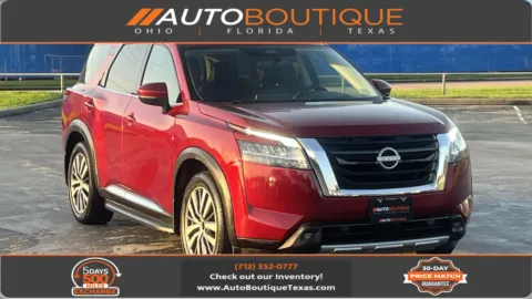 Red 2022 Nissan Pathfinder Platinum for sale in Alvin, TX