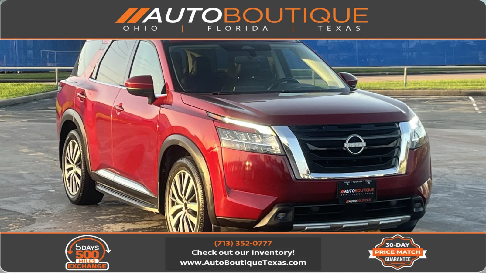 Red 2022 Nissan Pathfinder Platinum for sale in Alvin, TX