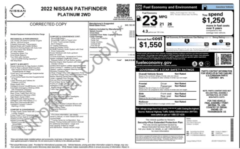 Photos of 2022 Nissan Pathfinder Platinum for sale in Alvin, TX at Auto Boutique Texas