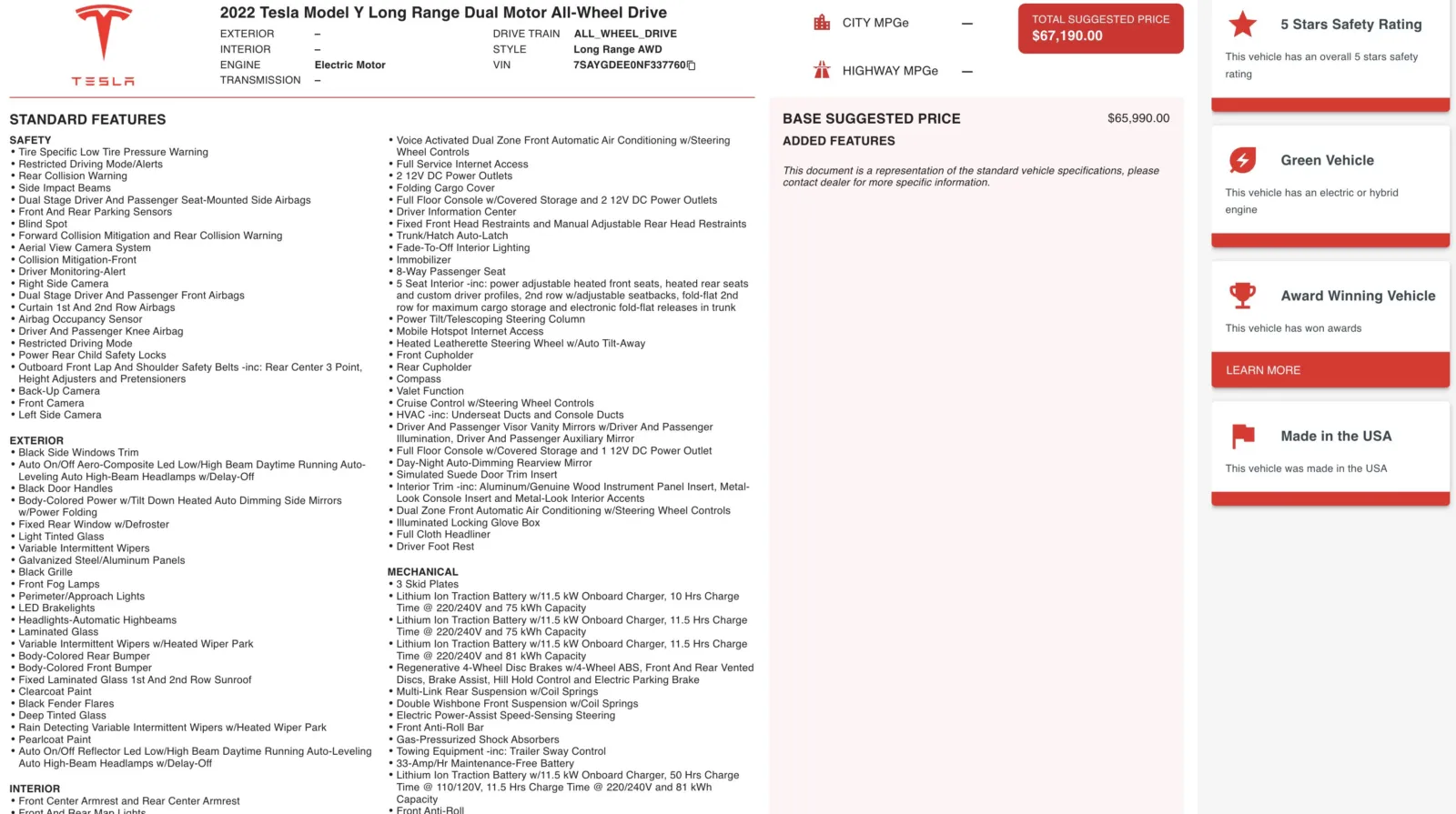 2022 Tesla Model Y Long Range for sale in Alvin, TX